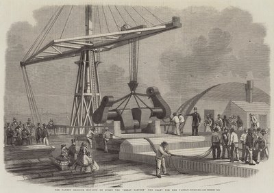 The Patent Derrick Hauling on Board the Great Eastern the Shaft for Her Paddle-Engines by Edwin Weedon